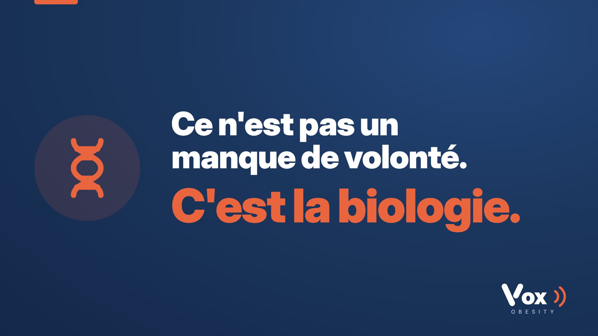 Ce n'est pas un manque de volonté, c'est la biologie